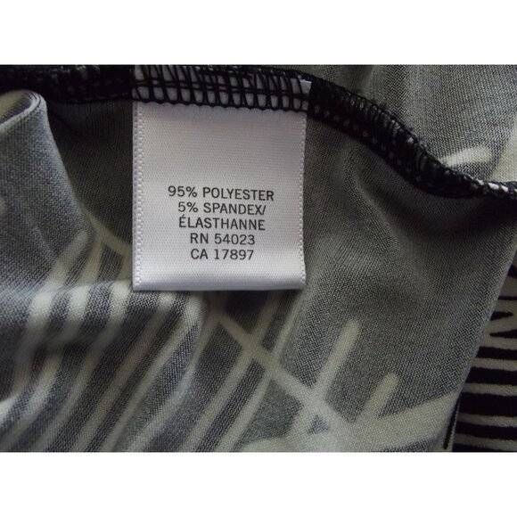 Banana Republic Dress Womens Size Medium Shift Black & White Abstract Print - Picture 8 of 10